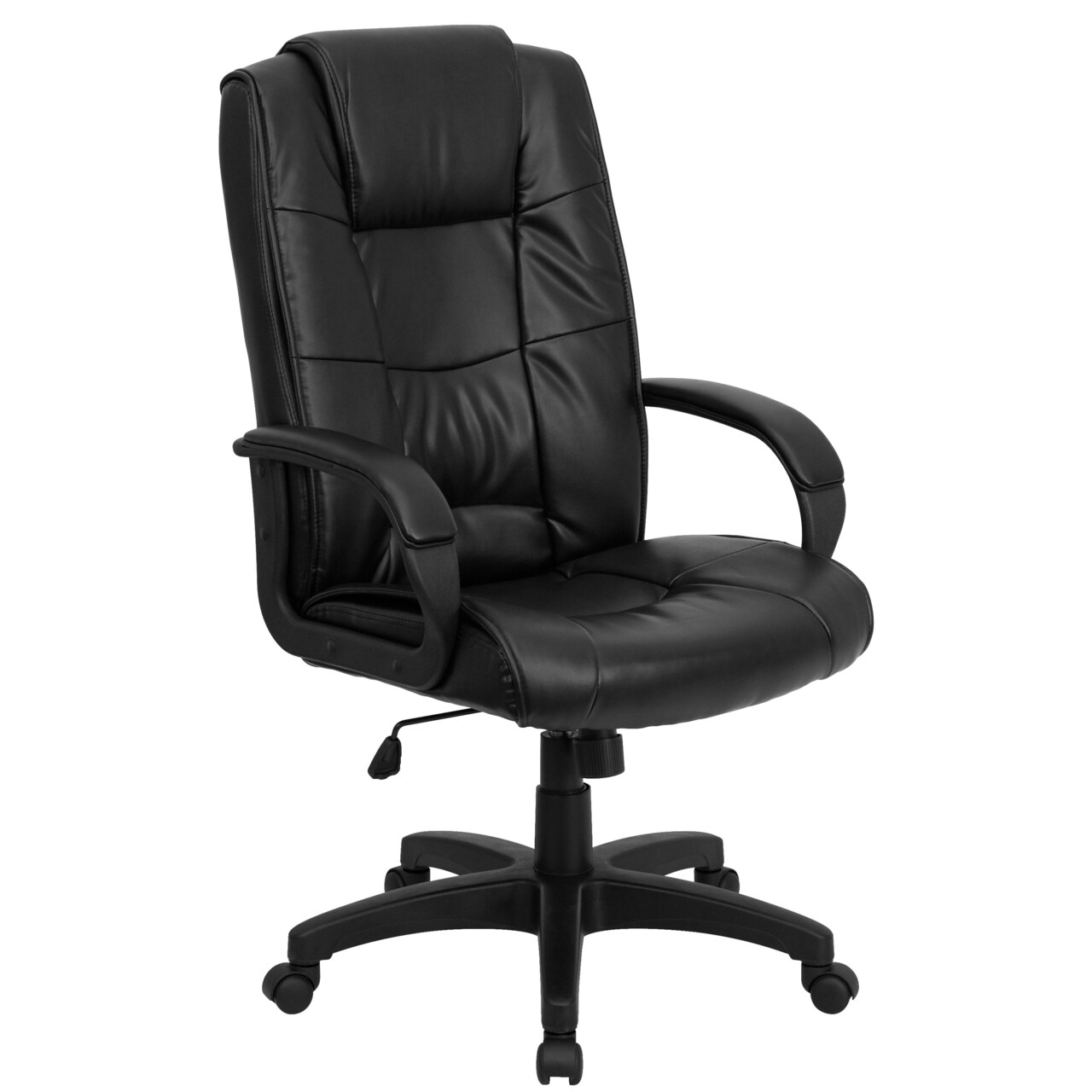 Emma and Oliver High Back Multi-Line Stitch Executive Swivel Office Chair with Arms